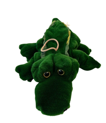 #ad Fiesta Dark Green 17quot; Alligator Puppet W Growling Sound A90253 Plush Toy $14.40