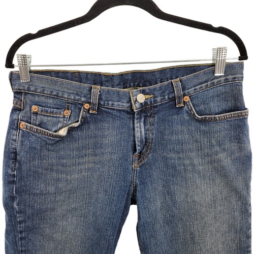 Lucky Brand Dungarees Mid-Rise Cut-Off Denim Shorts 10/30 Dark Wash Bermuda - Picture 4 of 13