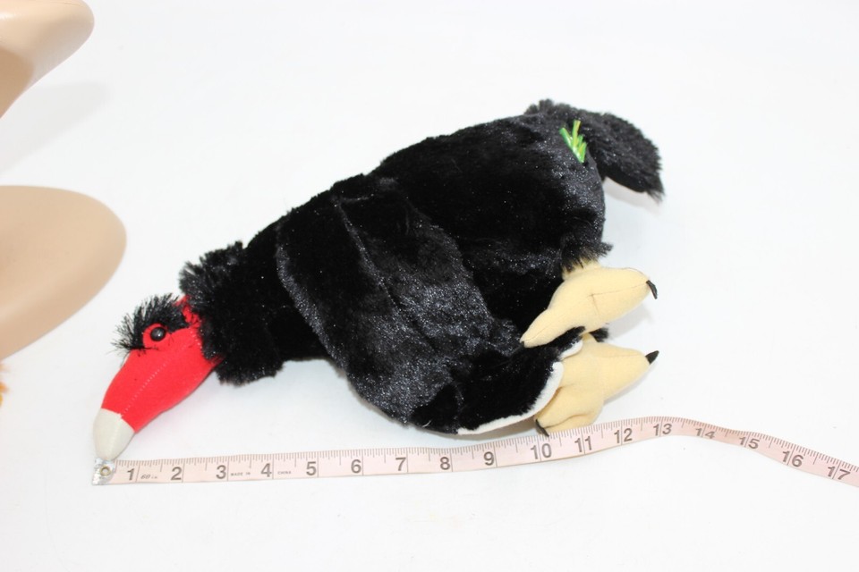 Wild Republic Turkey Vulture Plush Buzzard Stuffed Bird Black Red 13