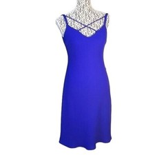 EVAN PICONE Designer New Formal Crisscross Strap Dress Royal Blue sexy party