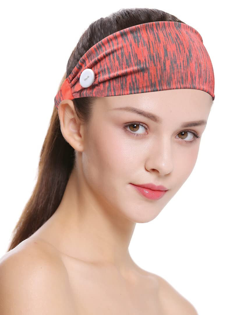 20 Pcs Nurse Headbands Women Wide Button Mask Holder Sweatband Elastic Amazon.com : Jexine 20 Pcs Nurse Headbands for Women Non  main image 4