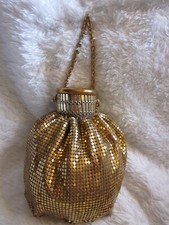 Vintage WHITING  DAVIS Gold-Tone Mesh Expandable Gate Top / Beggar's Purse