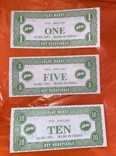 Play Money Banknote 1,5,10 Dollars Combine Shipping 📬