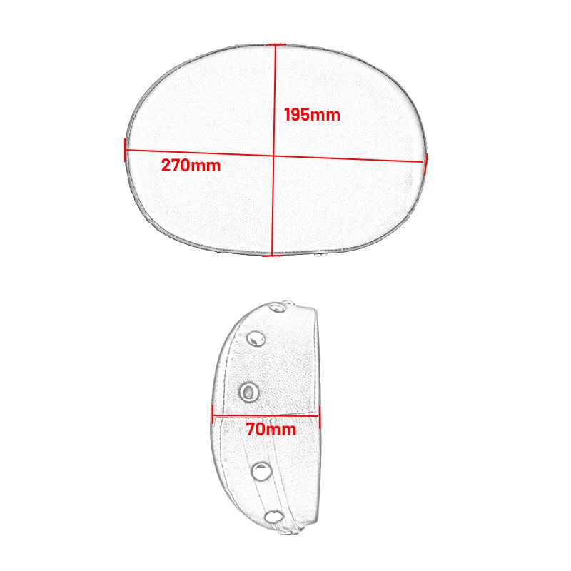 Passenger Sissy Bar Backrest Cushion Pad For Harley Yamaha Honda Suzuki Kawasaki Foto 2 de 4