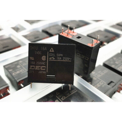 2Pcs DEC TYPE DH1U 5VDC Power Relay 6Pins 16A 250VAC #F23