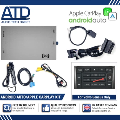 Fil Carplay pour Volvo S80 V40 V60 Android Auto Camera Interface 17.8cm Sensus - Photo 1/4
