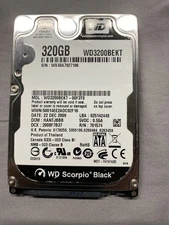 Western Digital WD3200BEKT 320GB 7200 RPM 2.5" SATA-2 Laptop HDD Scorpio Black