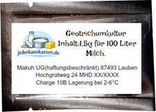 Geotrichum Candidum Kultur-Inhalt 1,3g-Käse selber machen