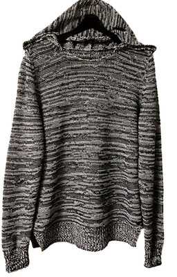 Kapuzenpullover Hoodie MARC O'POLO Leinen/BW Schwarz-Weiß Gr. M (40/42)-s. Maße!
