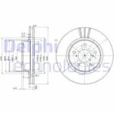 2x Bremsscheibe belüftet BG2767 DELPHI für SUBARU IMPREZA Stufenheck LEGACY III