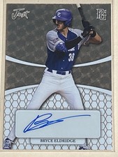 BRYCE ELDRIDGE 2022 JUST PERFECT GAME GOLD VINYL SUPER PRISMATIC AUTO #/2 GA-BE1