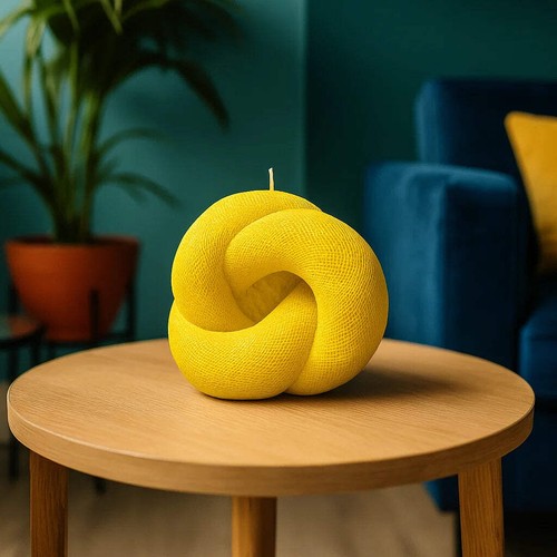 VOSK Handmade Candle - Knot Candle, Yellow Cherry, Brandy Cherry - Picture 7 of 7