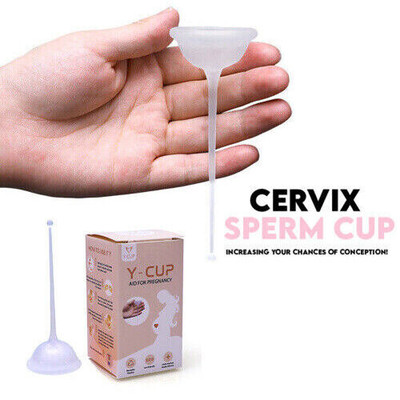 Silicone Cup Fertility Conception Cervix Aid Pregnancy Helps Conceive Sper