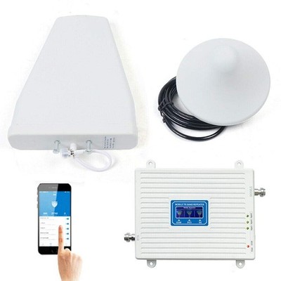 Repeater 900/1800/2100 3G 4G Signal Booster phone Amplifier Kit GSM DCS Tri Band