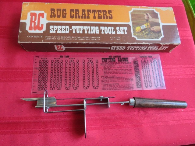 Vintage Rug Crafters Speed Tufting Needle Tool Tapestry Made in USA