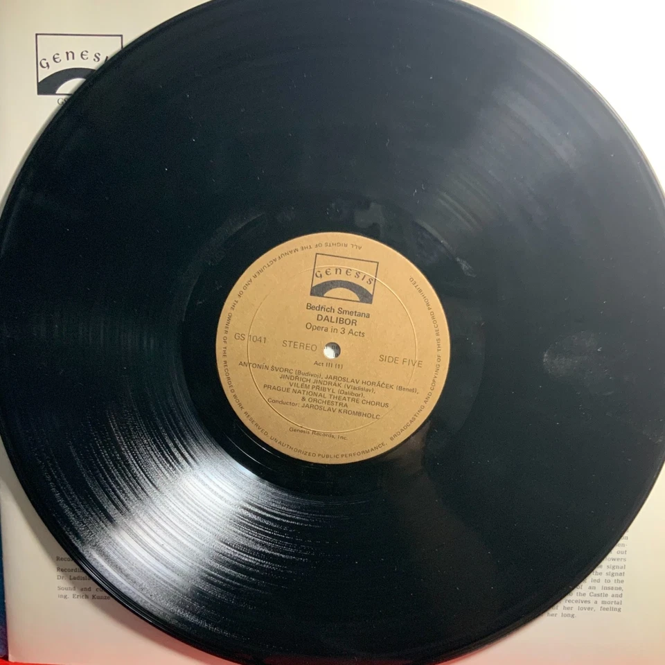 SMETANA-DALIBOR-KROMBHOLC-ORIGINAL GENESIS RECORDS 3-LP VINYL BOX SET-USED - Image 3 of 4