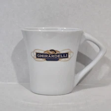 Ghirardelli Chocolate Coffee Mug Cup – White with Gold Logo – 12 oz Collectors