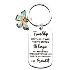 Friendship Keychain Inspirational Gift Women Christmas Birthday Best Friend