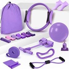 Pilates Essentials Kit for Women 15 Pcs Pilates Equipment for Home Workouts w...