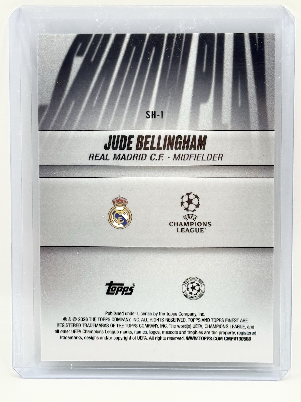2025-26 Topps Finest Uefa Club Competitions - Finest Shadow Play Jude Bellingham view 2