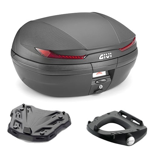 Givi V45N Koffer Set + Halteplatte Honda CRF 1100 Africa Twin Adv 2021 Schwarz-image