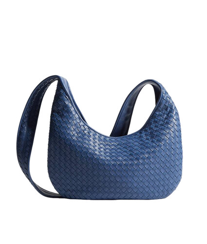 BOTTEGA VENETA Veneto Medium $3500 Blue Venezia Crossbody Bag New & Authentic
