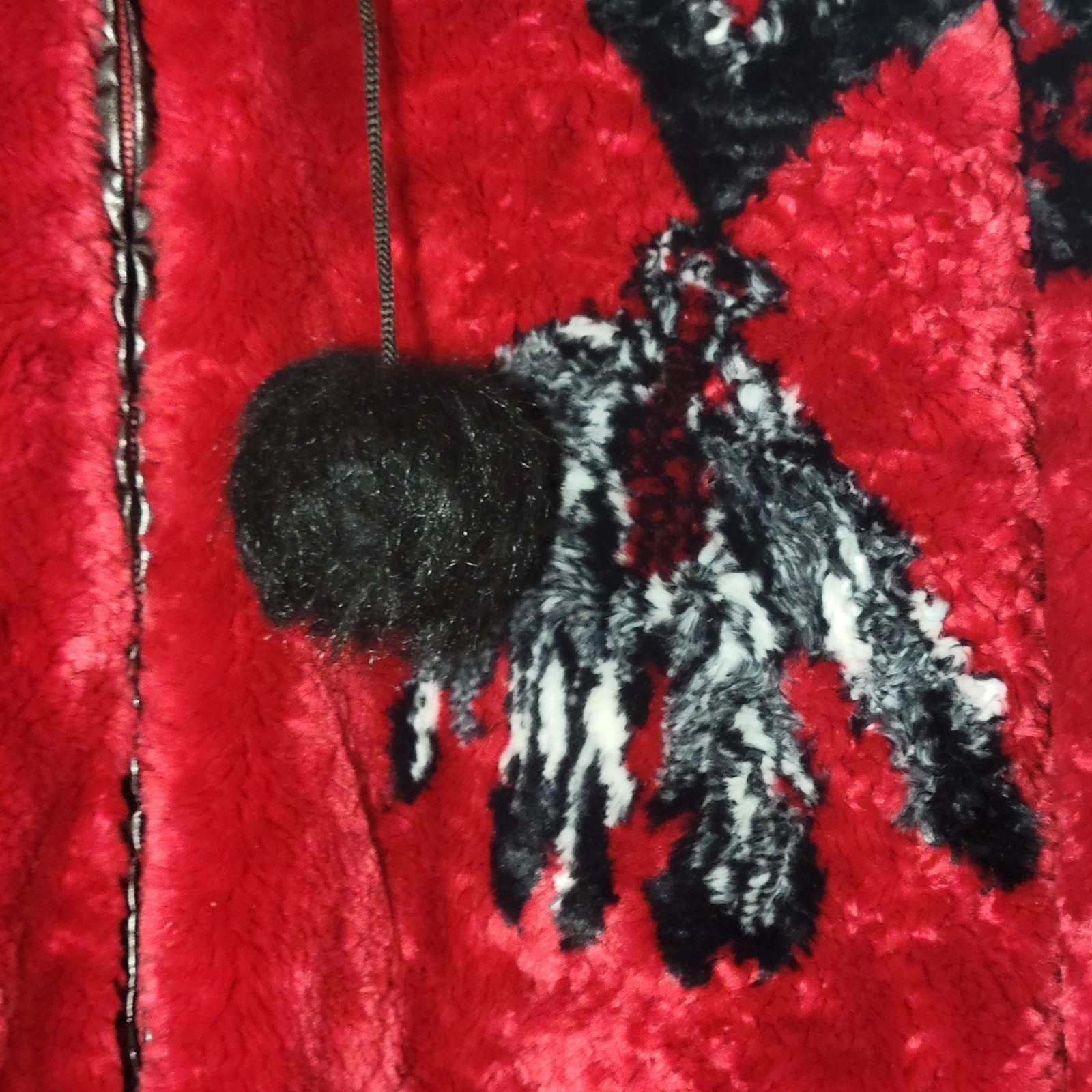 Ameri Mode jacket red soft Size Large Feather pat… - image 5