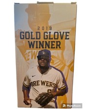 MLB Lorenzo Cain 2019 Gold Glove Bobblehead Milwaukee Brewers SGA