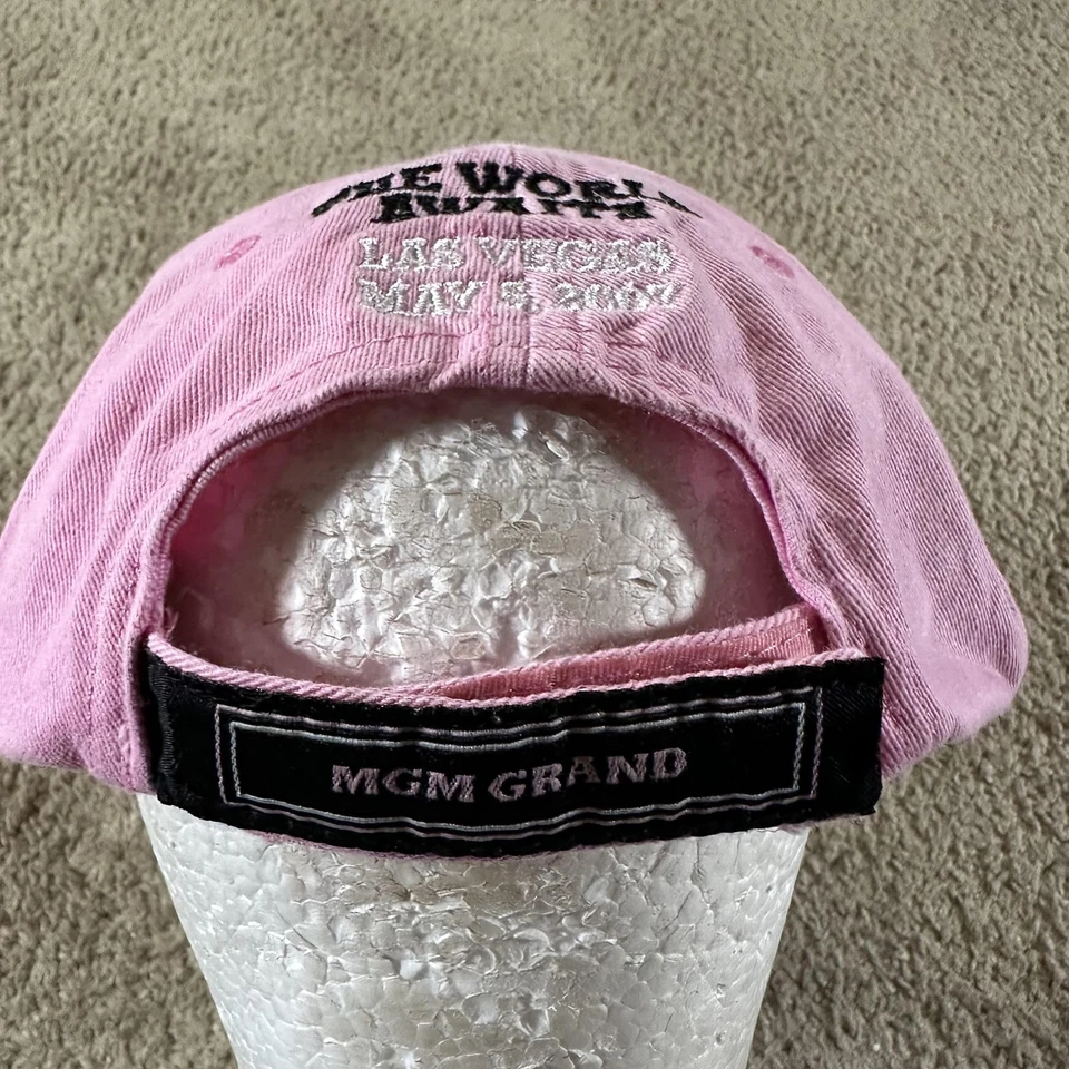 De La Hoya Mayweather Hat Cap Strap Back Boxing The World Awaits Las Vegas 2007 - Image 4 of 4