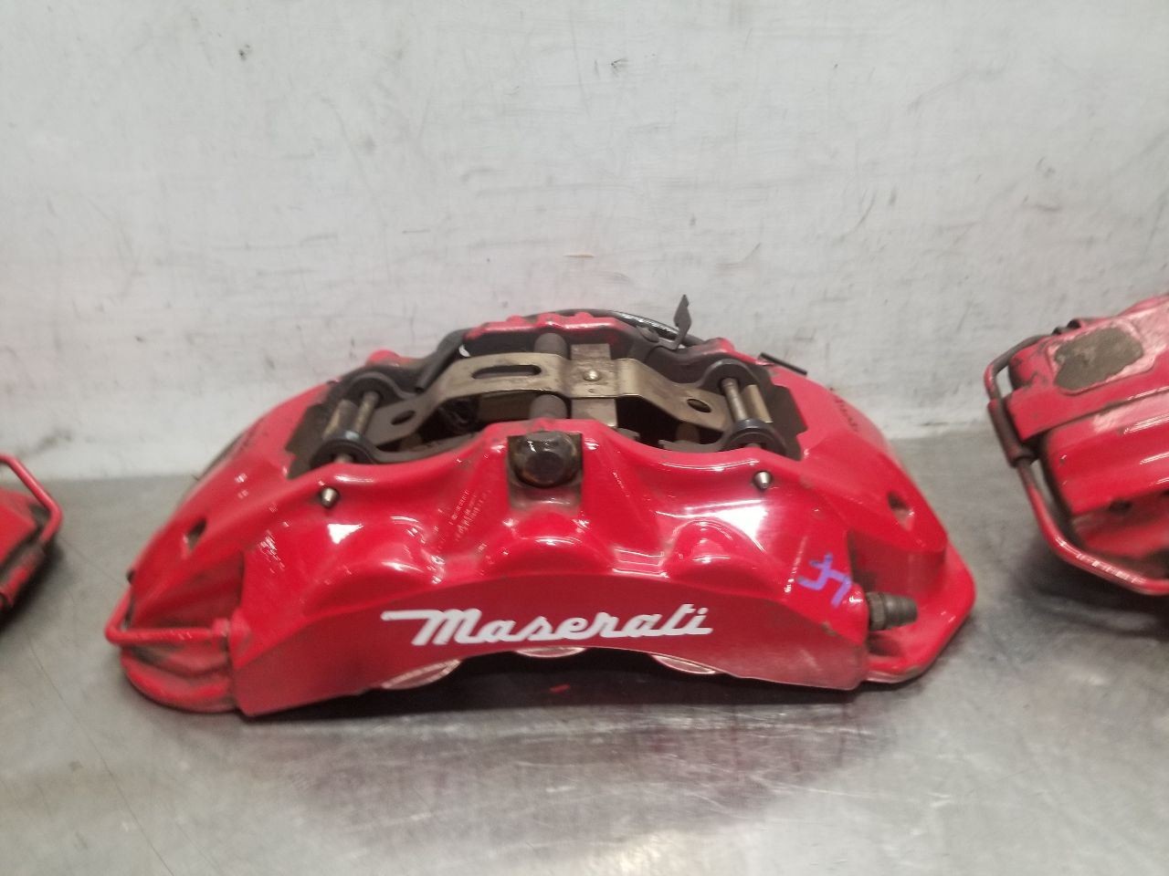 14 2014 MASERATI GHIBLI SQ4 3.0L AWD FRONT AND REAR BRAKE CALIPER SET RED 