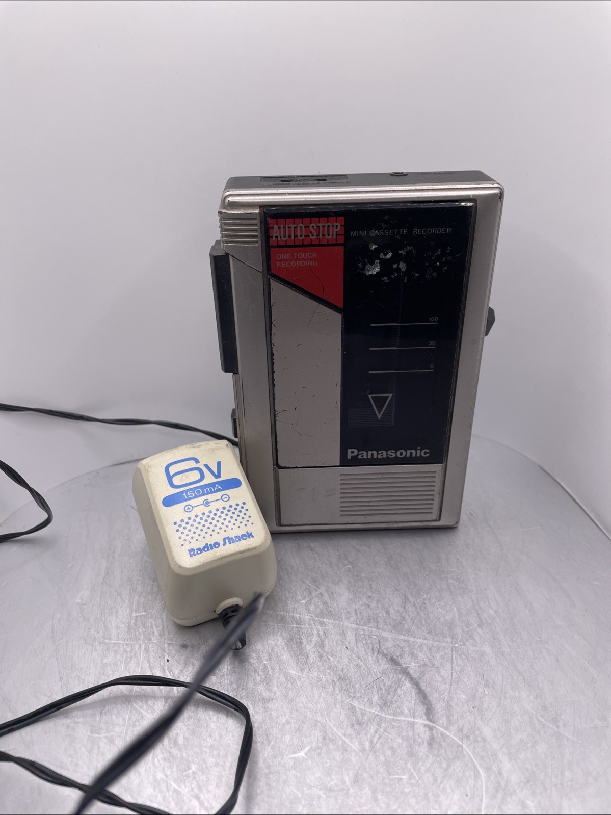 Vintage Panasonic Model No. RQ-345 One Touch Mini Cassette Recorder
