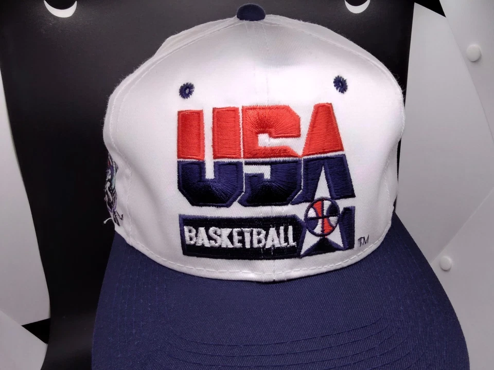 De colección Deadstock 1994 EE. UU. Baloncesto FIBA Deportes Especialidades OSFM Snapback Sombrero Nuevo sin Etiquetas Foto 4 de 4