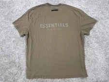 Fear of God Essentials Shirt Mens XL Brown Graphic Streetwear Tee