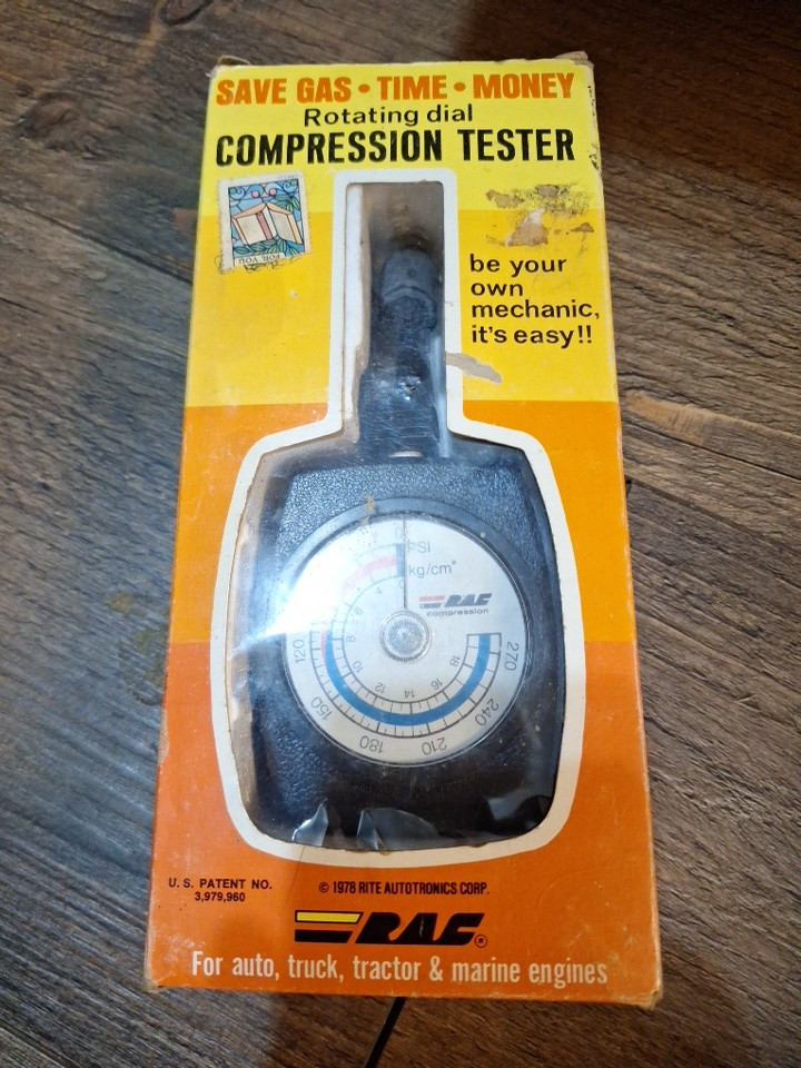 Rac Engine Analyzer RAC Vintage Rotating Dial Compression Tester Auto Truck Tractor Marine ...