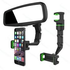 Universal 360 Rotation Car Rear View Mirror Mount Stand GPS Cell Phone Holder US