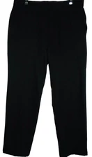 oobe Mens Black Polyester Pants 42 x 30 Flat Front Straight Leg work