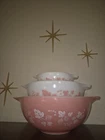 PYREX VIntage Gooseberry Cinderella Bowl 444, 443, 441 3 Piece Set