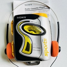    Sony Walkman WM-FS111 Sports Yellow Cassette Player -New Belt- Reconditioned