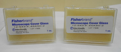 Fisherbrand 12-543-F Microscope Cover Glass 45x50-2 Qty: 2