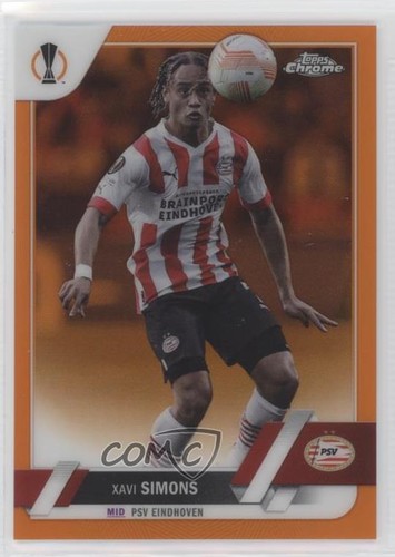 Xavi Simons [Orange] #60 2022 Topps Chrome UEFA Club Competitions card