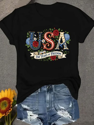 #ad #ad USA 250 Years Of Freedom T Shirt 250th United States Of America Shirt Women Tee $12.69