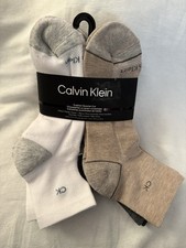 NEW Calvin Klein Cushion Quarter Cut Socks 6 Pair Men  s Size 7-12 CK SOCKS MENS