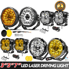 3 5 7 9 Led Round Driving Lights With Halo Drl Spotlights Off-road Suv Truck