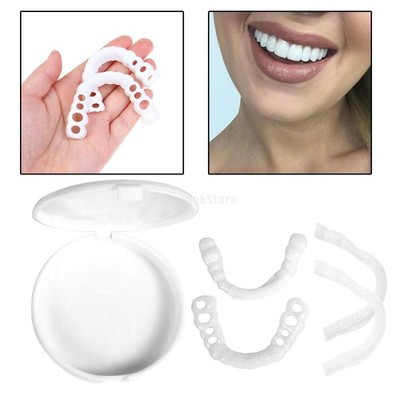 2 Stück obere & untere Veneers Kosmetik falsche Fixkappen