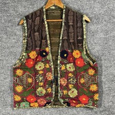 Handmade Embroidered Huipil Patchwork Vest Co...