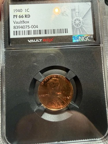 1940 Lincoln Cent Wheat Penny RED PROOF Pf66rd Pr66rd Vaultbox 1c HARD TO FIND