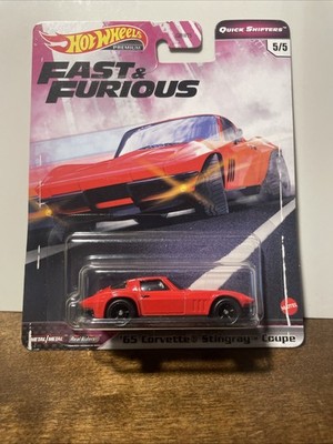 HOT WHEELS PREMIUM FAST AND FURIOUS QUICK SHIFTERS '65 CORVETTE STINGRAY COUPE