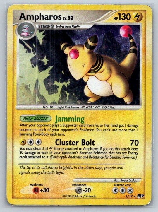 POP Series 7 #001/017 Ampharos cosmo holo