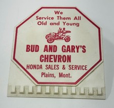 Vintage Advertising plastic clip Bud and Gary's Chevron oil and gas Plains. Mt