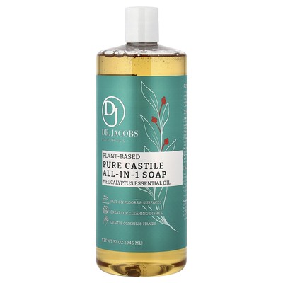 Plant-Based Pure Castile All-In-1 Soap, Eucalyptus Essential Oil, 32 oz (946 ml)